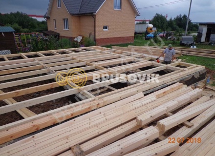 Дом из проф. бруса 145х145 мм по индивидуальному проекту