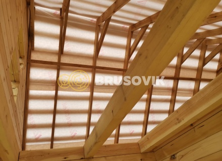 Баня 6х6 м из профилированного бруса 145х145 мм в д. Красные Орлы, городской округ Чехов, Московская область