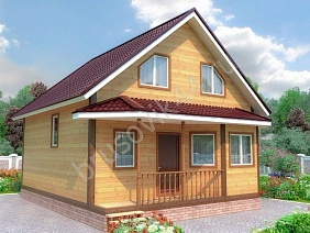 Проект №75 дома из бруса 7,5х8,5