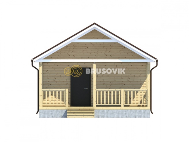 Проект №86 дома из бруса 6х8