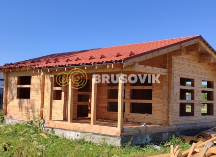 Дом 9х11м из профилированного бруса 145х195мм с рубкой углов &quot;в чашу&quot; по индивидуальному проекту в д. Иванцево, Ивановский р-н