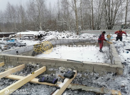 Дом 6х8 м из обрезного бруса 150х150 мм по проекту № 34  в селе Лужки, городской округ Истра, Московская область