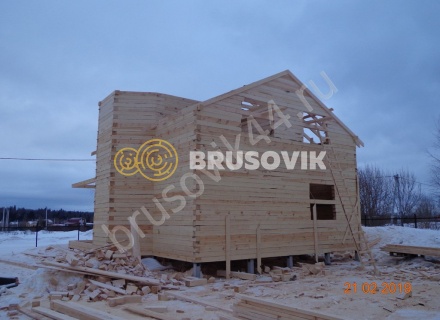 Дом из обрезного бруса 150х150 мм по проекту №67