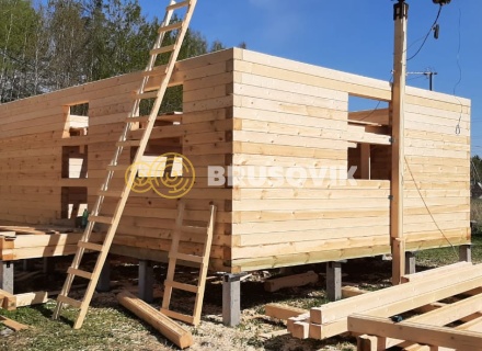 Дом 6х8м по проекту № 66 из профилированного бруса 145х145мм в СНТ Восток, Петушинский район, Владимирская область