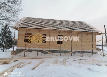 Дом 9х12м из профилированного бруса 145х145 мм в д. Мытишино, Угранский район, Смоленская область