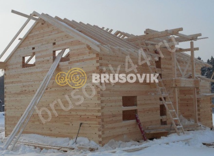 Дом по проекту № 41 из проф. бруса 145х195 мм