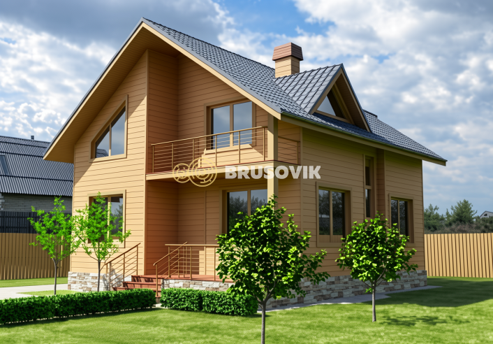 Проект №10 дома из бруса 8,5х10,5