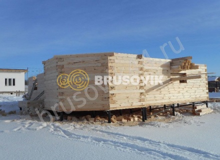 Дом по проекту № 41 из проф. бруса 145х195 мм