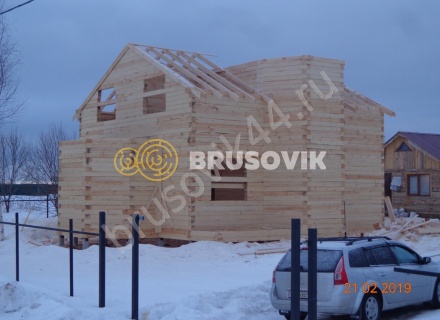 Дом из обрезного бруса 150х150 мм по проекту №67