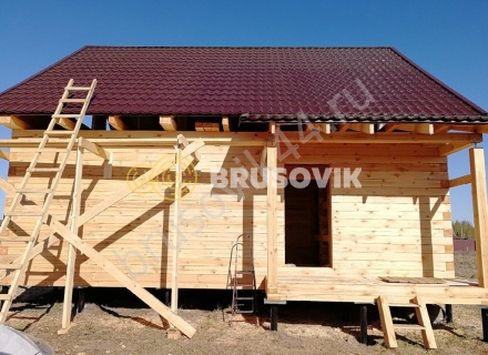 Дом 8,6х8,2, по проекту № 21 из обрезного бруса 150х150 мм