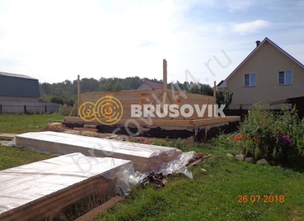 Дом из проф. бруса 145х145 мм по индивидуальному проекту