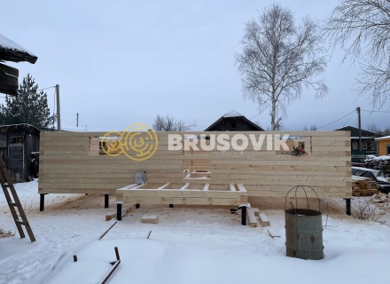 Дом 6х9м из профилированного бруса 145х145мм по индивидуальному проекту в д. Исады, Любимский р-н., Ярославская область