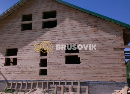 Дом 9,3х13 м из обрезного бруса 150х200 мм, Проект № 6, в Московской области