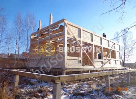  Дом 6,2х12,2 м из профилированного бруса 145х145 мм