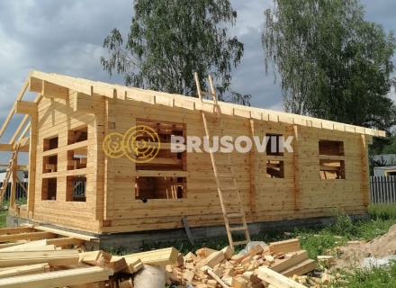 Дом 9х11м из профилированного бруса 145х195мм с рубкой углов &quot;в чашу&quot; по индивидуальному проекту в д. Иванцево, Ивановский р-н