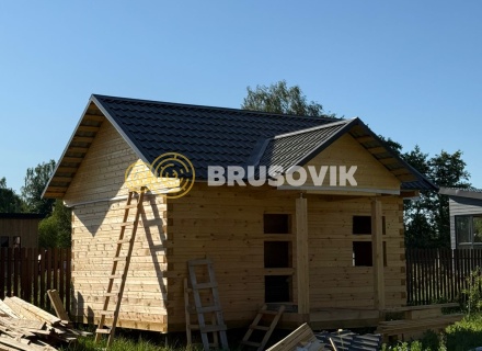 Баня 6х6м по индивидуальному проекту из профилированного бруса 145х145мм в с. Ивановское, Чеховский район, Московская область