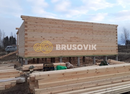 Дом 9х9 из профилированного бруса 145х195 мм, Костромская область, поселок Зарубино