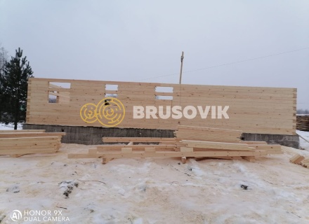 Дом 9х12м из профилированного бруса 145х145 мм в д. Мытишино, Угранский район, Смоленская область