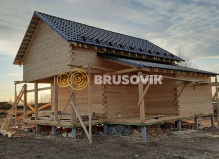 Дом 9х9 из профилированного бруса 145х195 мм, Костромская область, поселок Зарубино