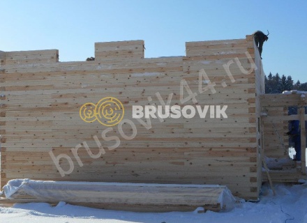 Дом по проекту № 41 из проф. бруса 145х195 мм