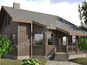 Проект №6 дома из бруса 9,3х13,1