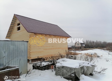 Дом 6х8м с террасой из профилированного бруса 145х145мм по индивидуальному проекту в СНТ Майский, г. Кострома