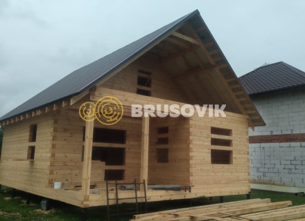 Дом 7,5х9м из профилированного бруса 145х145мм по проекту № 2 в д. Богданово, Рязанская область