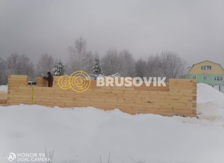 Дом 6х9 м из профилированного бруса 145х145 мм по индивидуальному проекту в д. Скрипово, Заокский район, Тульской области