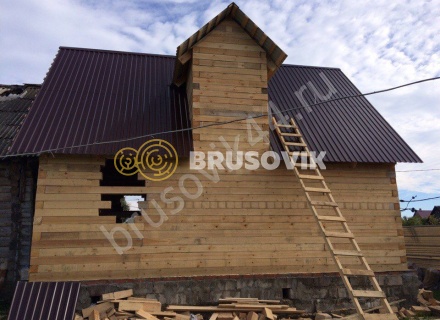 Дом из бруса по проекту заказчика