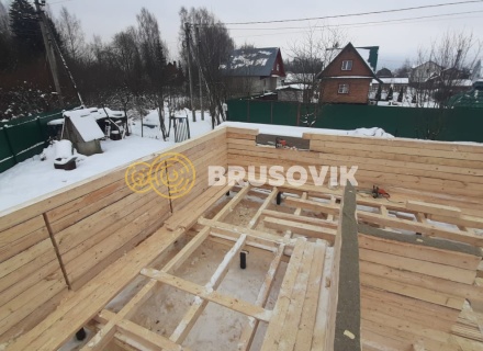 Баня 9х9м по проекту №7 из обрезного бруса 150х150 мм в СНТ Мошницы, г. Солнечногорск, Московская обл.