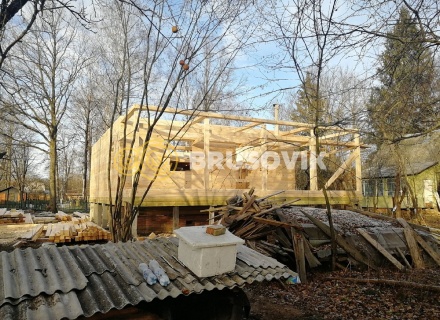 Двухэтажный дом 9х10 м из профилированного бруса 145х195 мм в СНТ Шараповские сады, городской округ Серпухов, Московская область