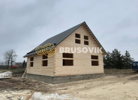 Дом 8х9 м из профилированного бруса по проекту № 21 в д. Соболево, городской округ Ликино-Дулёво, МО