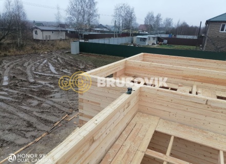 Дом 12х12м с шатровой крышей из профилированного бруса 145х195мм в д. Верхние Велеми, Серпуховской район, Московская область