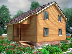 Проект №79 дома из бруса 9х10