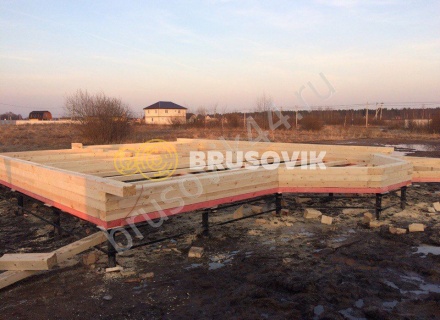 Дом из бруса по проекту № 6