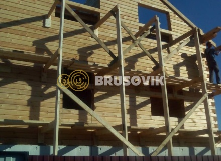 Дом 8х9 м из профилированного бруса 145х195 мм в г. Кострома, ул. Космонавтов, д. 43