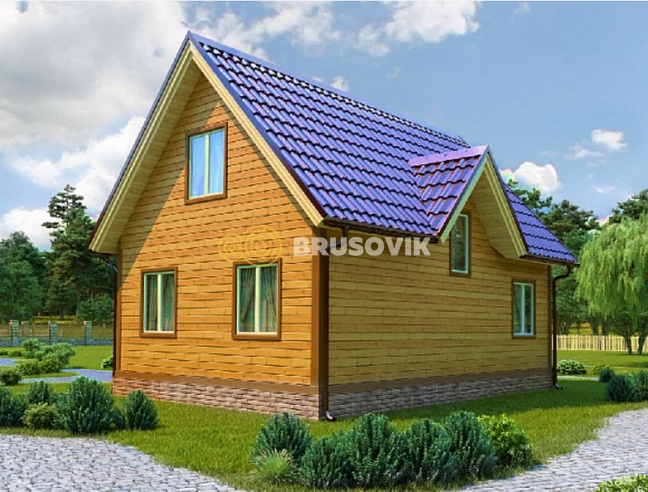 Проект №85 дома из бруса 6х9