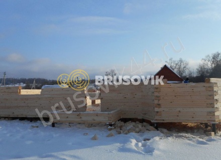 Дом по проекту № 41 из проф. бруса 145х195 мм