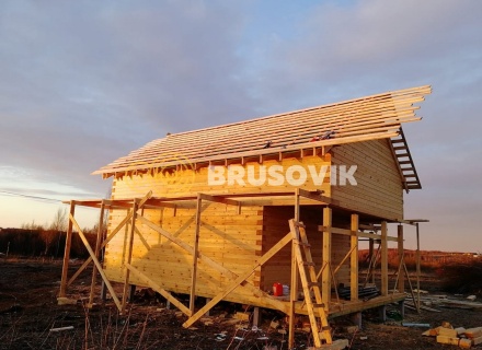 Дом 9х9 из профилированного бруса 145х195 мм, Костромская область, поселок Зарубино