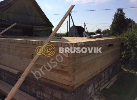 Дом из бруса по проекту заказчика