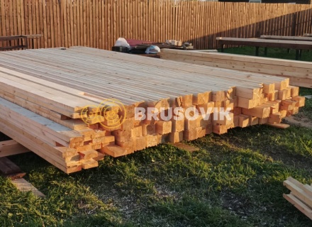 Баня 6х8 м из профилированного бруса 145х145 мм с рубкой углов &quot;в чашу&quot; по индивидуальному проекту в д. Вятчинки, Ивановоская область