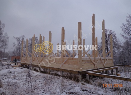  Дом 6,2х12,2 м из профилированного бруса 145х145 мм