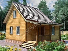 Проект №59 дома из бруса 6х8
