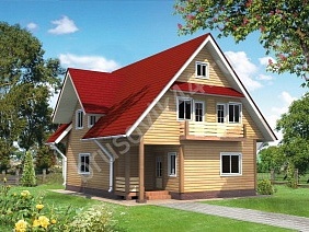 Проект №35 дома из бруса 8х11