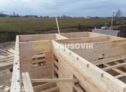 Дом 9х11м по индивидуальному проекту из профилированного бруса 145х195мм в д. Крюково, Ивановский район