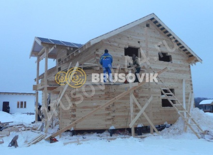 Дом по проекту № 41 из проф. бруса 145х195 мм