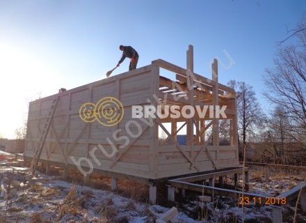  Дом 6,2х12,2 м из профилированного бруса 145х145 мм