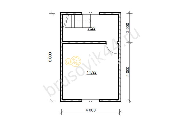 Проект №25 дома из бруса 6х7,5