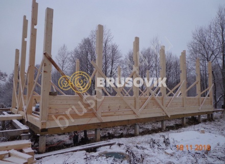  Дом 6,2х12,2 м из профилированного бруса 145х145 мм