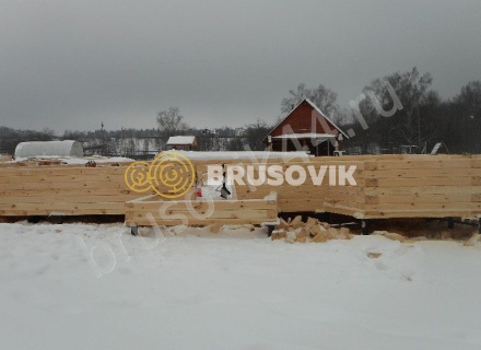 Дом по проекту № 41 из проф. бруса 145х195 мм